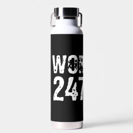 Botella De Agua Texto grabado y desgastado Workout 247365 white