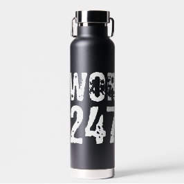Botella De Agua Texto grabado y desgastado Workout 247365 white