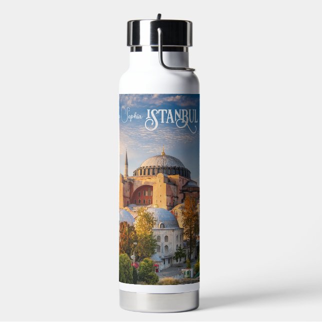 Botella De Agua Texto personalizado Estambul (Izquierda)