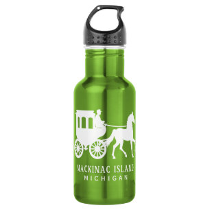Botella De Agua Texto personalizado Mackinac Island
