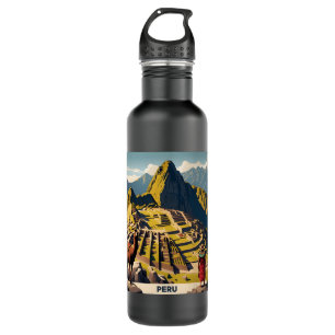 Botella De Agua Texto personalizado Perú Machu Picchu