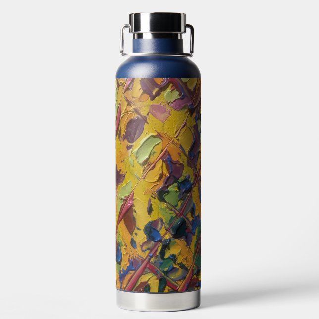 Botella De Agua Textura de la obra Piña. SERIE (Parte trasera)