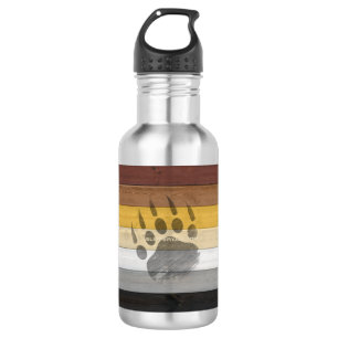 Botella De Agua textura de suelo de madera de la bandera del orgul