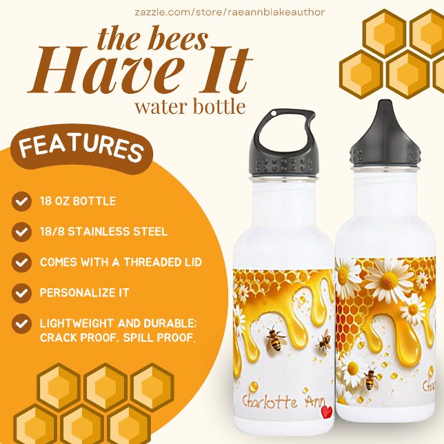 Botella de agua 'The Bees Have It' (Subido por el creador)