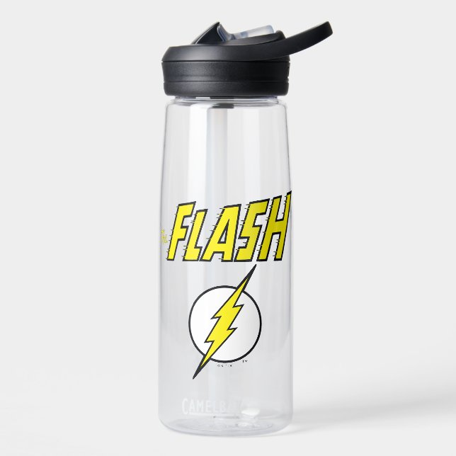 Botella De Agua The Flash Name & Lightning Bolt Logo (Izquierdo)