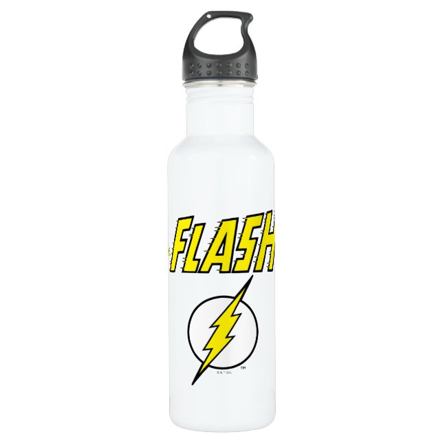 Botella De Agua The Flash Name & Lightning Bolt Logo (Anverso)