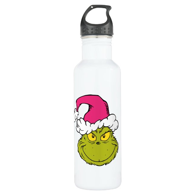 Botella De Agua The Grinch in Pink Santa Hat (Anverso)