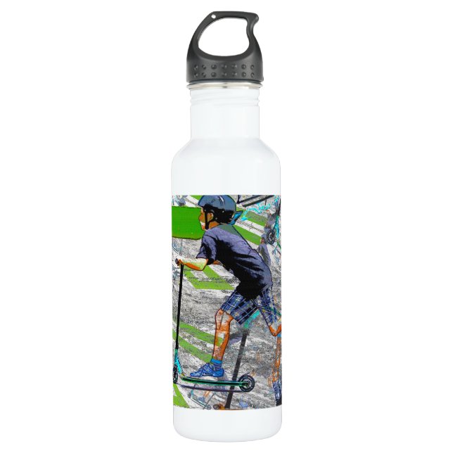 Botella De Agua The Speedster - Stunt Scooter (Anverso)