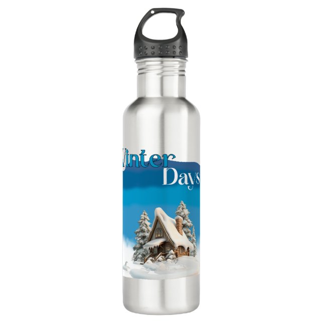 Botella De Agua The Winter Days December Christmas  (Anverso)