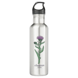 Botella De Agua thistle / cluaran con traducción al gaélico escocé