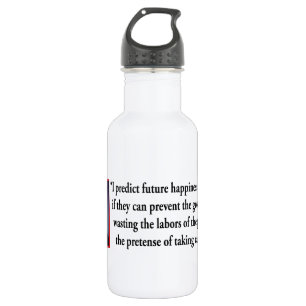 Botella De Agua Thomas Jefferson sobre la felicidad norteamericana