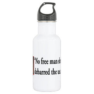 Botella De Agua Thomas Jefferson sobre los derechos de las armas
