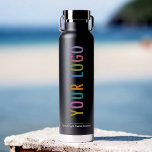 Botella de agua Thor de marca negra con logotipo c<br><div class="desc">Personalice fácilmente esta botella de agua negra de acero inoxidable con su propio logo comercial, tagline, nombre del destinatario u otro texto personalizado. Esta botella de vidrio aislado de vidrio de cobre Thor está diseñada para bebidas calientes o frías. Motivador el uso de botellas de agua reutilizables en su oficina...</div>