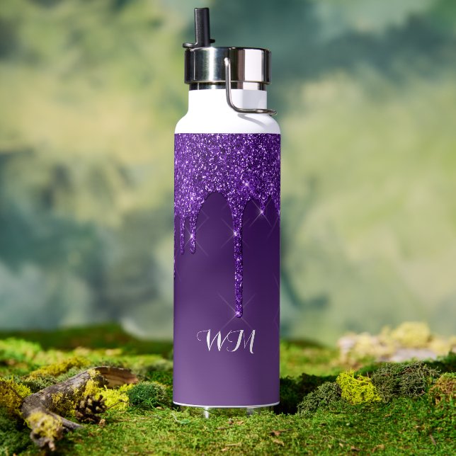 Botella de agua Thor personalizada de Purpurina pú (Exterior)
