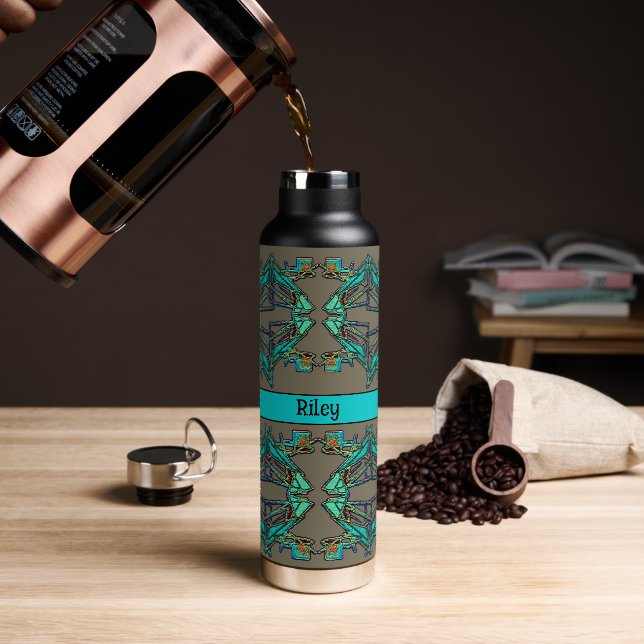 Botella De Agua Thunderbird Personalizado (Café)