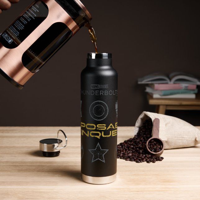 Botella De Agua Thunderbolts* | Delincuentes Desechables (Café)