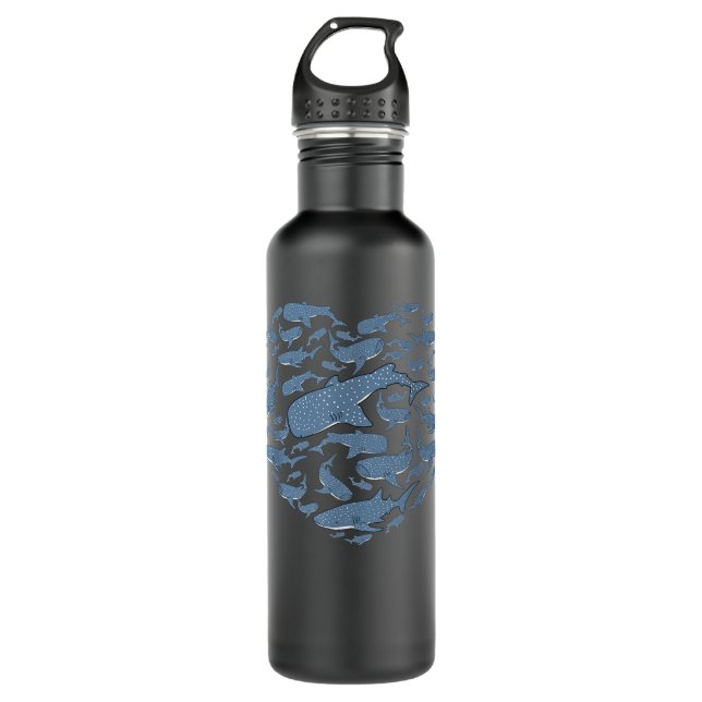 Botella De Agua Tiburón ballena Scuba Buceo Snorkeling Tee (Anverso)
