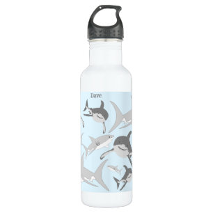 Botella De Agua Tiburones azules - Ocean Life Squad®