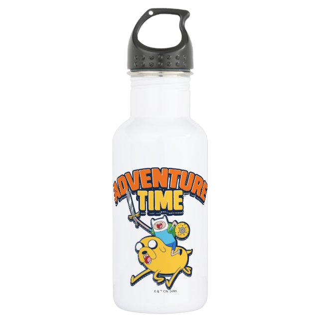 Botella De Agua Tiempo de aventura | Finn Riding Jake (Anverso)