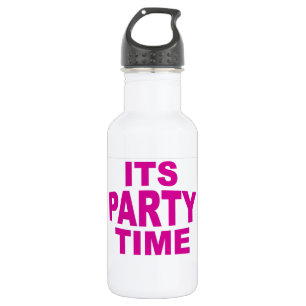 Botella De Agua Tiempo de Fiesta rosado