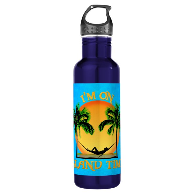 Botella De Agua Tiempo de la isla (Anverso)