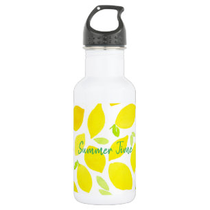 Botella De Agua Tiempo de verano colorido cítrico de verano amaril