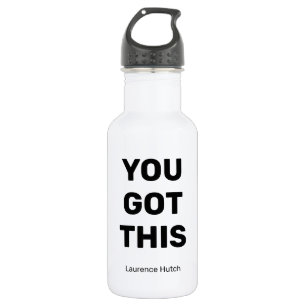 Botella De Agua Tienes este negro y blanco personalizado