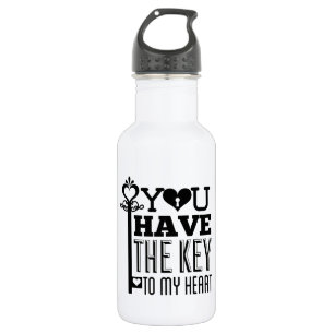 Botella De Agua Tienes la llave de mi corazón
