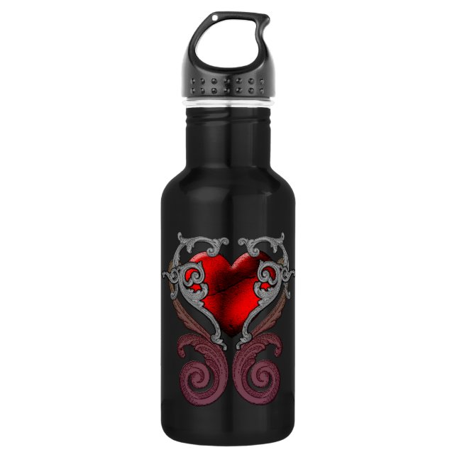 Botella De Agua Tienes Mi Corazón (Rojo) (Anverso)