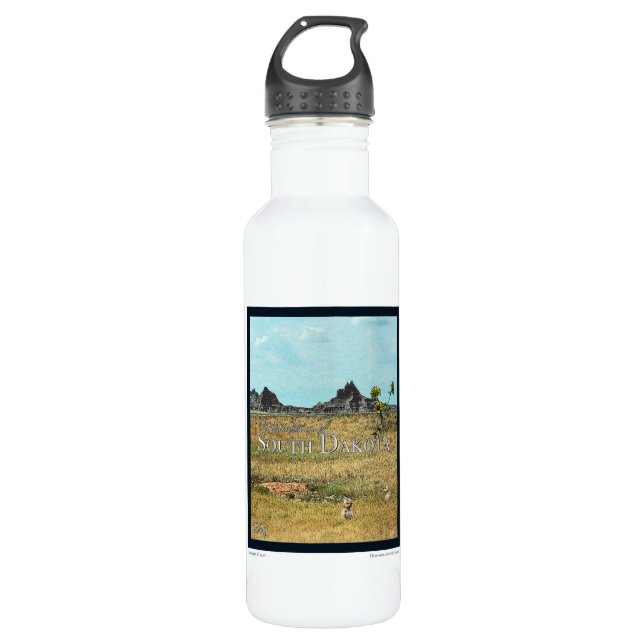 Botella De Agua Tierras de pradera de Dakota del Sur (Anverso)