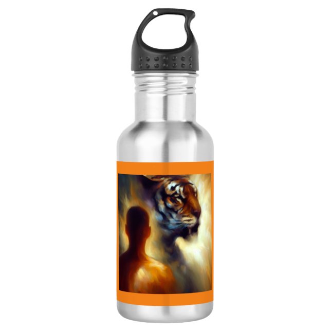 Botella De Agua Tigre animal de espíritu 2 (Anverso)