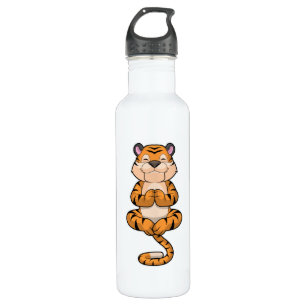 Botella De Agua Tigre en el gimnasio del yoga