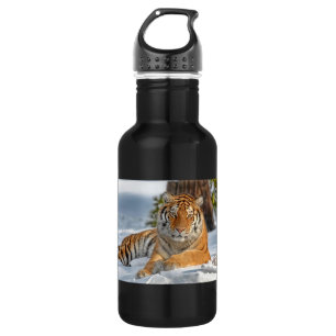 Botella De Agua Tigre en nieve