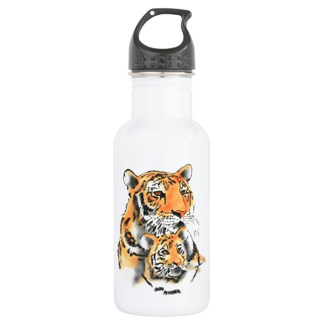 Botella De Agua Tigres y copos (Anverso)