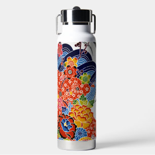 Botella De Agua Tinte Okinawense Japonés (Bingata)