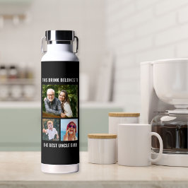 Botella De Agua Tío 3 Collage de fotos negro