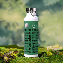 Botella De Agua Tipografía de golf