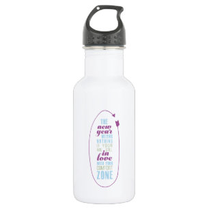 Botella De Agua Tipografía inspiradora de la cita del Año Nuevo 