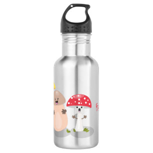 Botella De Agua Toadstool de hongos de hongo de kawaii