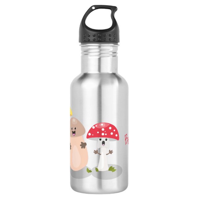 Botella De Agua Toadstool de hongos de hongo de kawaii (Anverso)