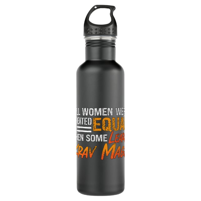 Botella De Agua Todas Las Mujeres Eran Combates Militares Del Cint (Anverso)