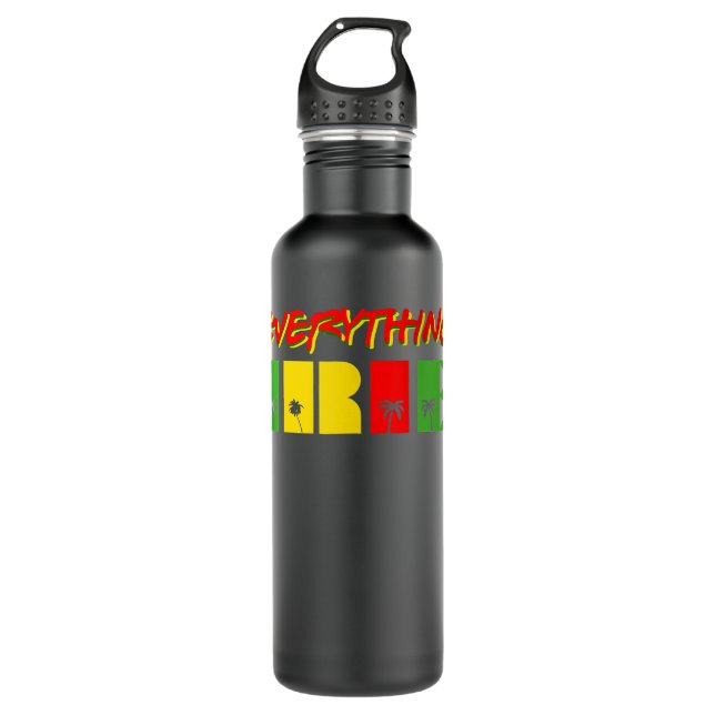 Botella De Agua Todo Irie buenas vibraciones Rasta Reggae raíces (Anverso)