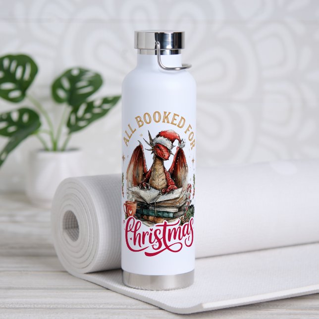 Botella De Agua Todo reservado para el dragón de Navidad (Yoga (girado))