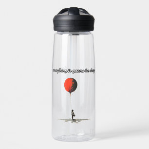 Botella De Agua todo va a estar bien, rojo ballon
