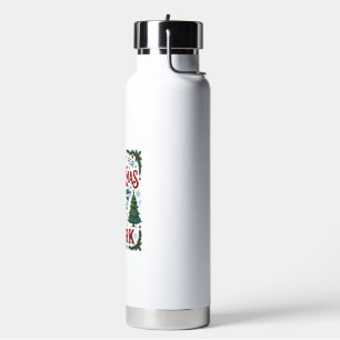 Botella De Agua Todos Quieren Tiburones De Navidad Árboles De Pino