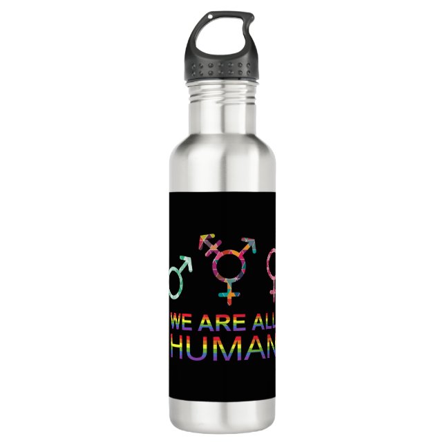 Botella De Agua Todos Somos Símbolos De Género Lgbt Humanos (Anverso)