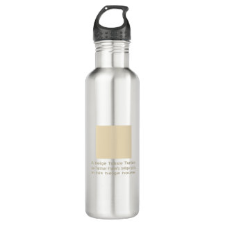 Botella De Agua Toksie Turbie Beige sobre Beige