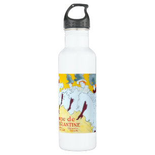 Botella De Agua Tolouse Lautrec Dancing Chicas Amarillo