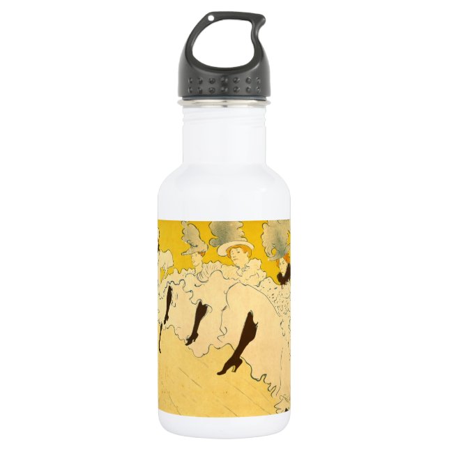 Botella De Agua Tolouse-Lautrec Dancing Girls Yellow Poster Art (Anverso)