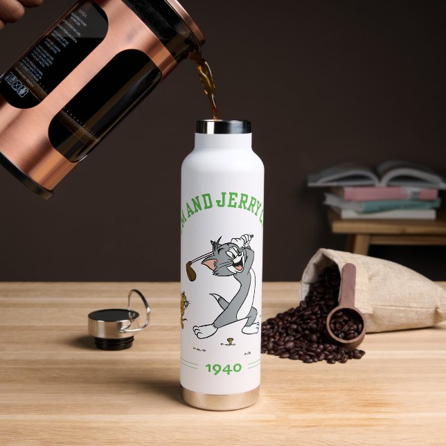 Botella De Agua Tom y Jerry Golfing Club 1940 (Café)